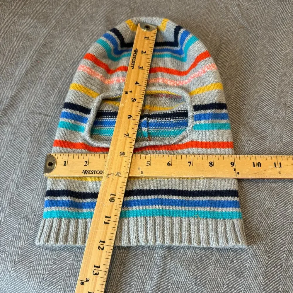 Crewcuts Kids Balaclava Rainbow Stripe Winter Hat Ski Snowboard Boys S M